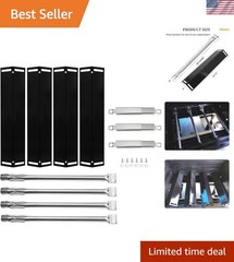 Complete Grill Parts Set for Charbroil: Stainless Steel Burners and Heat Plates