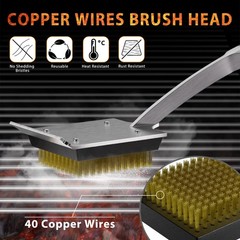ENLOY Copper Wire Grill Brush Replacement Head, Head