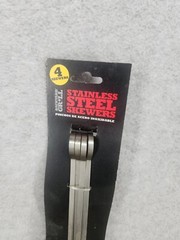 Backyard BBQ Grill Accessories 4 PK BBQ Skewers 13″ Heavy Duty Stainless Steel