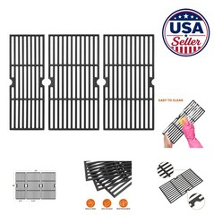 Enamel Cast Iron Grill Grates 2 Pack 18 Inch for 4 Burner Performance Grill