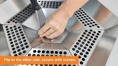 Portable Heat Deflector for 19.5″ Fire Pit, 304 Stainless Steel Heat Diffuser wi