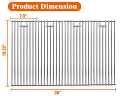 4 Pack Bull BBQ Grill Grate Replacement Parts for Bull 18248 LP, 18249 NG, LP…