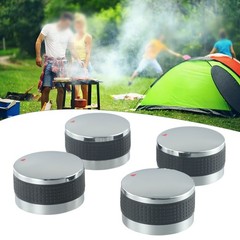 4xGas Grill Control Knobs Replacement Fits BBQ Gas Grills For Oven, Stove Round