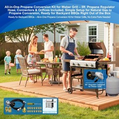 Natural Gas to Propane Conversion Kit for Weber Genesis & Spirit Grills, 5FT Hos