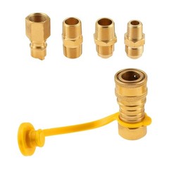 3/8″ Natural Gas Quick Connect Fittings LP Gas Propane Hose Quick Disconnect Set