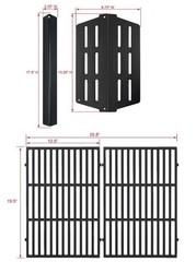 Genesis E310 Grill Parts 7621 Flavorizer Bars 7524 Grill Grates & Heat Deflector