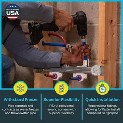 3/4 Inch 100 Feet Blue PEX-A, Flexible Water Pipe Tubing for Plumbing