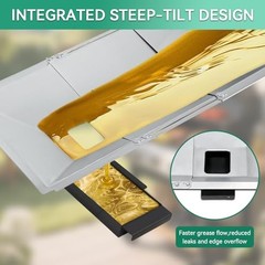 Universal Grease Tray with Catch Pan Replacement for Nexgrill Sliver Universal