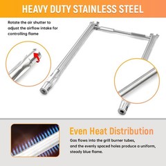 Spirit E-210 7635 Flavorizer Bars and 69785 Grill Burner for Weber Spirit I &…