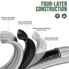 6Ft Propane Tank Adapter Hose 1lb to 20lb Converter for QCC1 Type1 LP Gas Grill