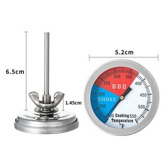 High Temperature BBQ Thermometer Stainless Steel for Precise Cooking Control