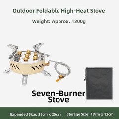 Lightweight Foldable Camping Stove 12500W Compatible with Cookware 9cm-50cm