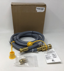 12 Feet 1/2 inch ID Natural Gas Grill Hose with Quick Connect Fittings, Natur…