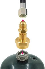 Brass Adapter 3/8 inch Male Flare to 1LB Propane Tank for Torch Mapp Gas