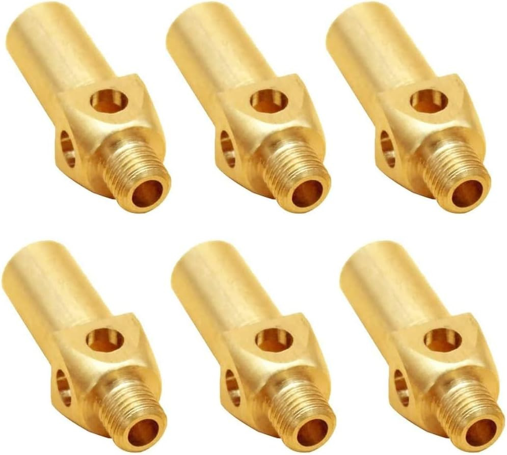 6Pcs Propane Natural Gas Burner Jet Brass Nozzles Propane Burner Head Sparyer fo