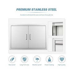 Outdoor Kitchen Door, 30″ W21 H Outdoor Kitchen Access Door, Stainless Steel …