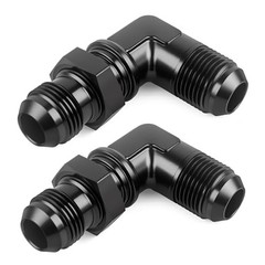 Bulkhead Fitting Flare Male to Male Adapter Union with 6AN Lock AN10 90 Degree