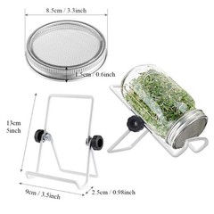 Easy to Use Stainless Steel For Sprouting Stands for Home Growing 6 Piece Kit