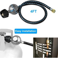4 Feet Regulator and Hose for Propane Gas Grills Heaters and Camping Stoves