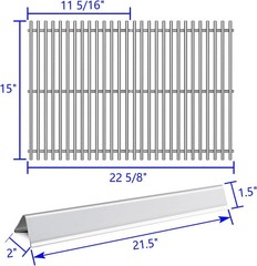 🔥9MM Grill Grates & Flavorizer BAR 7535 7522 Weber Spirit E-210 E-200 STAINLESS