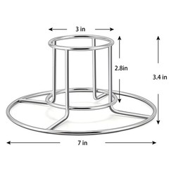 TeamFar Beer Can Chicken Holder, 2 Pack Stainless 7×7×3.4 – inch, Silver