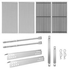 Grill Replacement Parts for 2-Burner Gas Grills – Cast Iron Grates, Stainless St