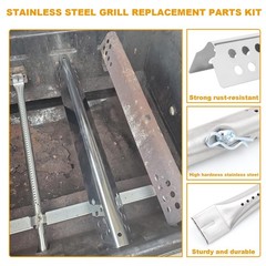 Grill Replacement Parts for 2-Burner Gas Grills – Cast Iron Grates, Stainless St