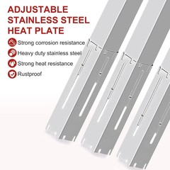3 PCS Universal Grill Heat Plates Heat Tents Heat Shields for Gas Grill Parts