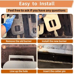 Upgraded 3-Pack Cast 304 Stainless Steel Grill Burners Compatible with Members
