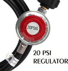 12FT 20PSI Adjustable High Pressure Propane Regulator with Hose For LP Gas Grill