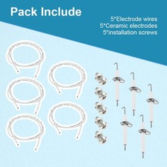 5 PCS Universal Grill Igniter Wire Kit Ceramic Electrode Replacement Parts