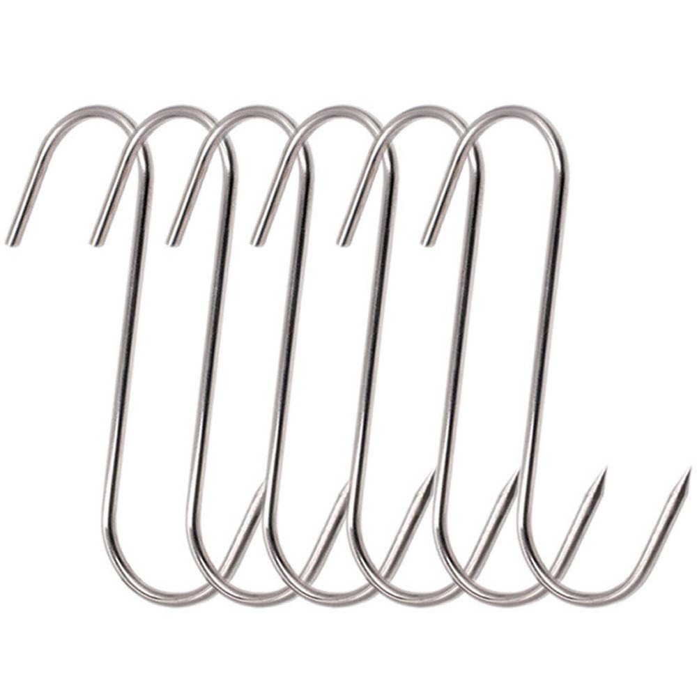 Meat Hooks S Hooks Stainless Steel Poultry Hook BBQ Grill Cooking Smoker Hook…
