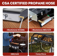 5 Feet Propane Adapter Hose with Regulator for Blackstone 17 22 Inch Griddle