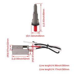 Gas Grill Pulse Igniter Kit 2.05 Inch Replacement for Weber 7510