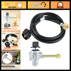 Grill Regulator Control Valve & 6FT Propane Hose for Charbroil Grill2Go X200