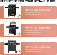 Grill Parts for Dyna-Glo 5 Burner DGH474CRP DGH483CRP DGH485CRP, Dyna-Glo 4 Burn