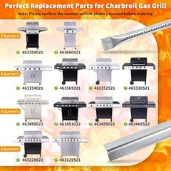 High-Quality Replacement Parts for Charbroil 4-5 Burner Grills: Heat & Burners