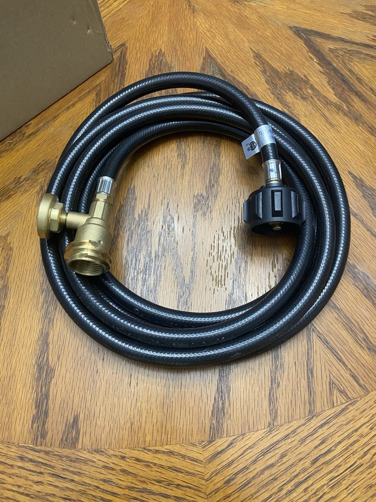 SHINESTAR 12FT Propane Hose Adapter with Gauge QCC-1/POL GA08 350PSIG Universal