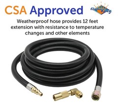 Flame King Propane 12Ft Rv Quick Connect Hose Adapter For 17 Or 22 Blackstone