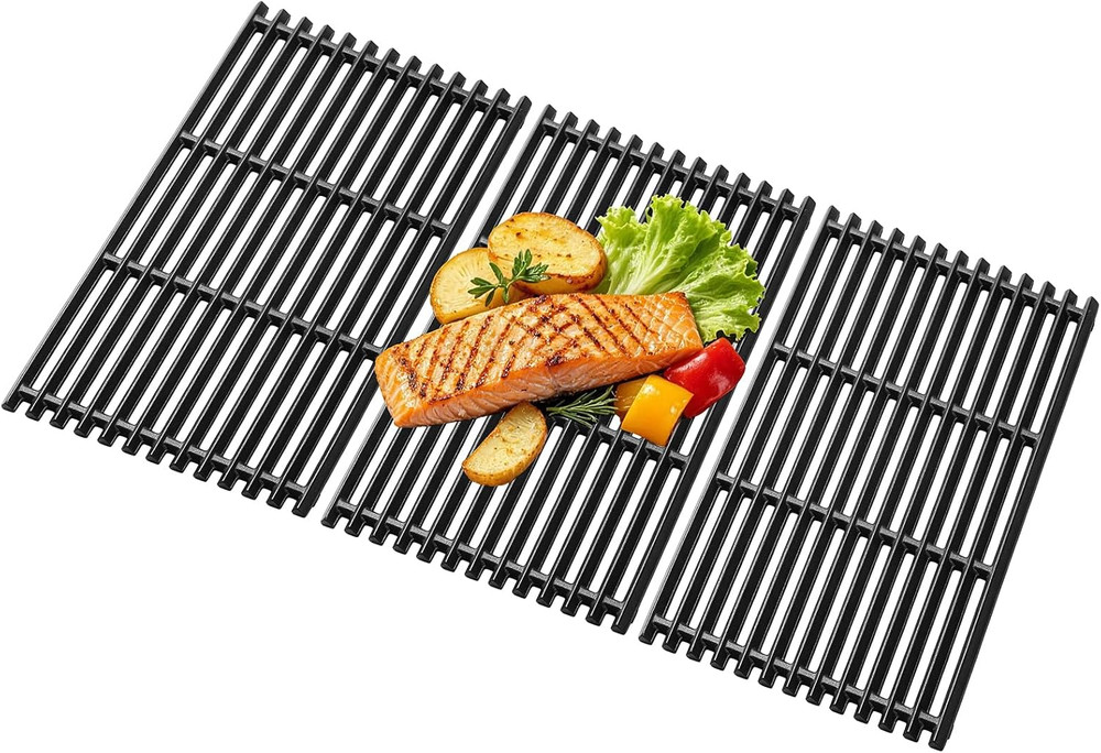 463242715 – 17 Inch Cast Iron Grill Grates for Charbroil TRU Infrared Grill, Coo