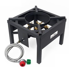COOKAMP Propane Burner for Outdoor Cooking (23 Tips 23 Jet Burner, BLACK
