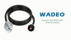 7ft Propane Fuel Filter with Hose Connect 20-40 lb Propane Tanks, CSA Certified
