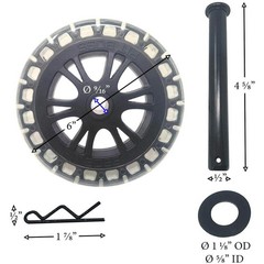 Pit Boss 6″ Wheel, 54389-AMP