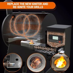 Hot Rod Igniter Replacement for Traeger D2 Pellet Grills Pro, Ironwood, Timberli