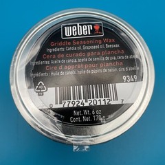Weber 9349 NEW! Griddle Seasoning Wax, 6 OZ Can