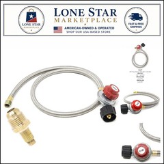 4FT Propane Brass Orifice Regulator with Steel Braided Hose – Cooking Essential