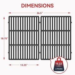 Grill Grates Replacement For Genesis II 300 Series 1875×1325 2 Pack Cast Iron