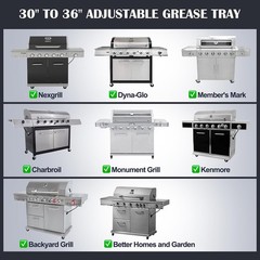 Grease Tray with Catch Pan for Charbroil, Nexgrill, Dyna Glo, Kenmore, BHG, Expe