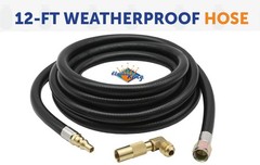 Flame King Propane 12Ft Rv Quick Connect Hose Adapter For 17 Or 22 Blackstone