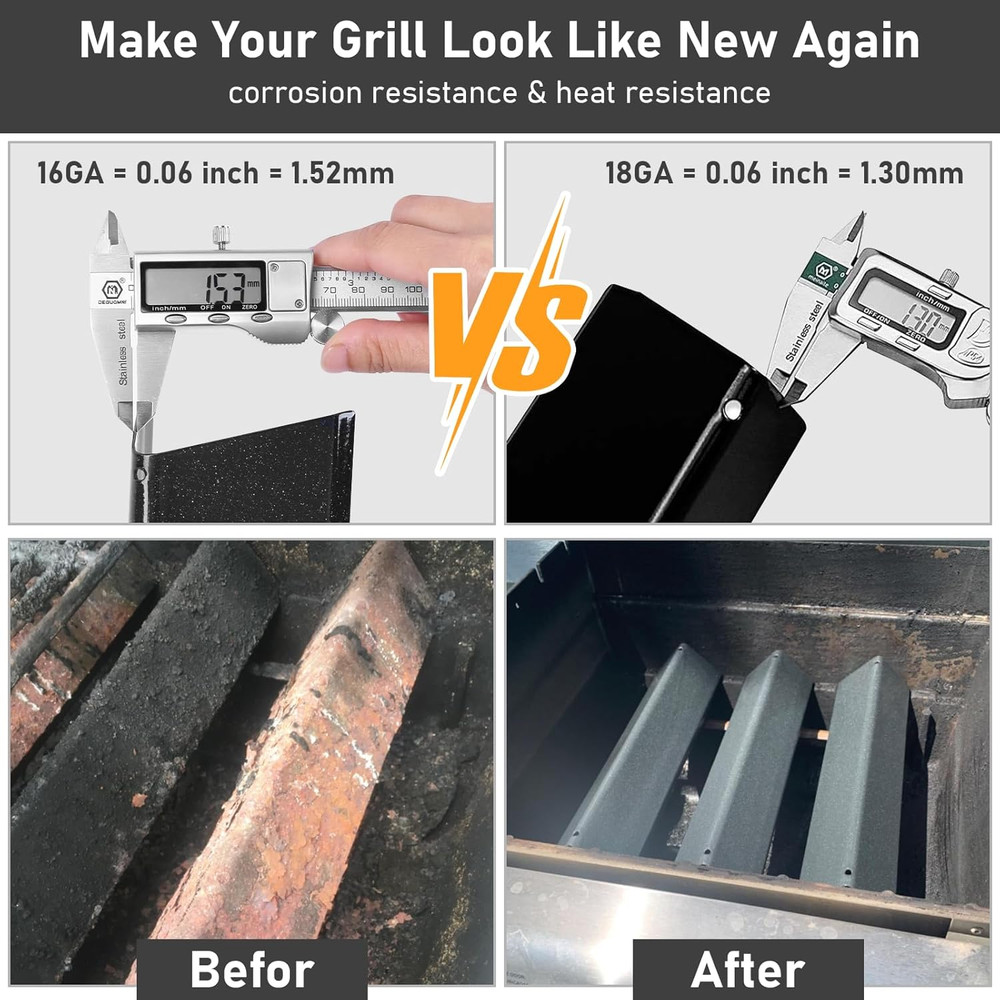 15.3 Inch Porcelain Flavorizer Bars for Weber Spirit I II 200 Series E210 S210